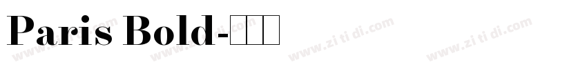 Paris Bold字体转换